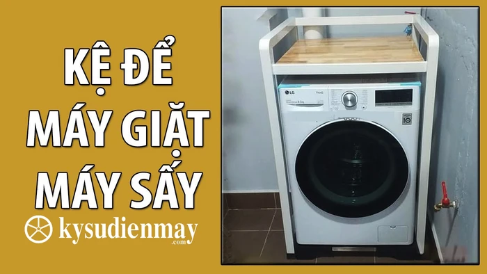 Kệ Máy Giặt Máy Sấy Thép Sơn Tĩnh Điện Màu Trắng